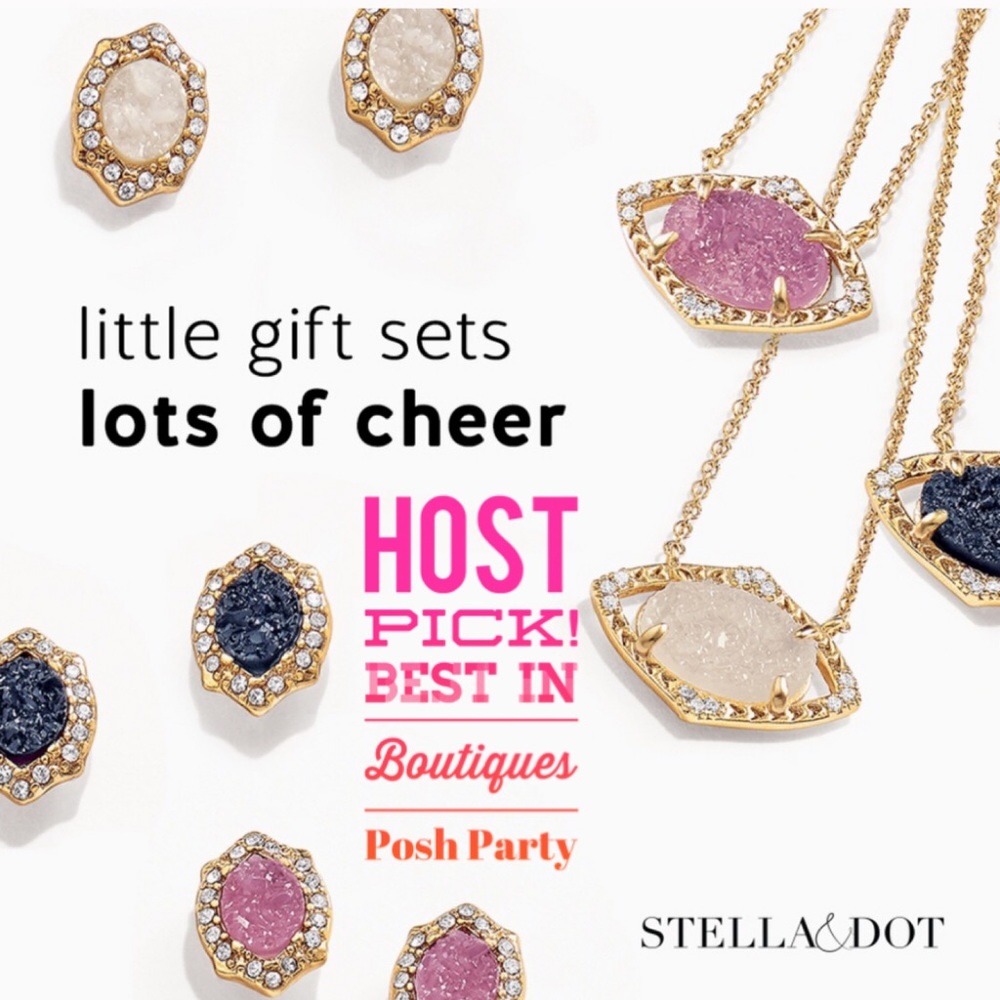 Stella & Dot | Retired Charlotte “Lilac” Earring & Pendant Necklace Set - Picture 4 of 9
